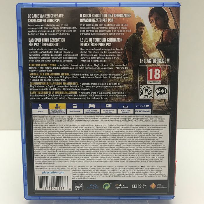 The Last Of Us Remastered - PS4