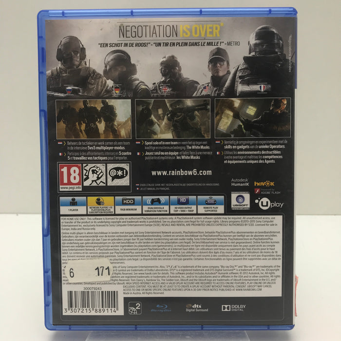 Tom Clancy's Rainbox Six: Siege - PS4