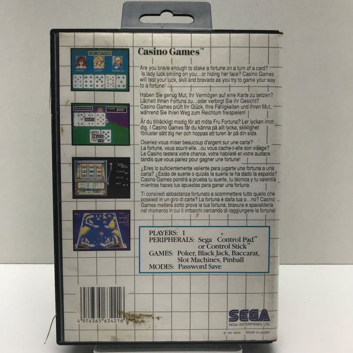 Casino Games - Sega Master System