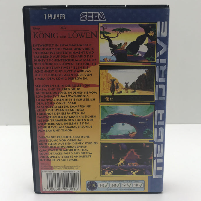 Disney's Der Konig Der Lowen - Sega Mega Drive