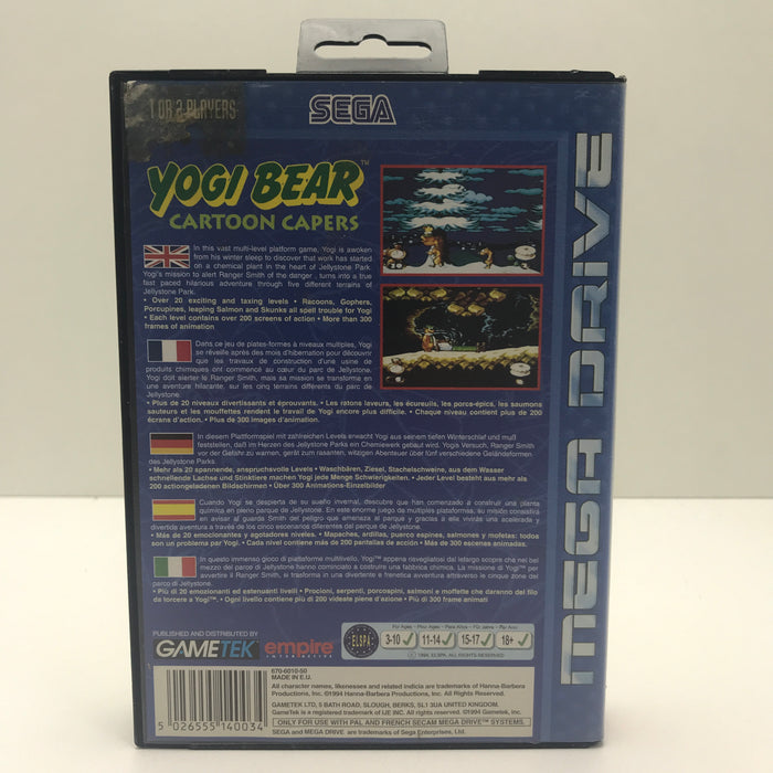 Yogi Bear Cartoon Capers - Sega Mega Drive