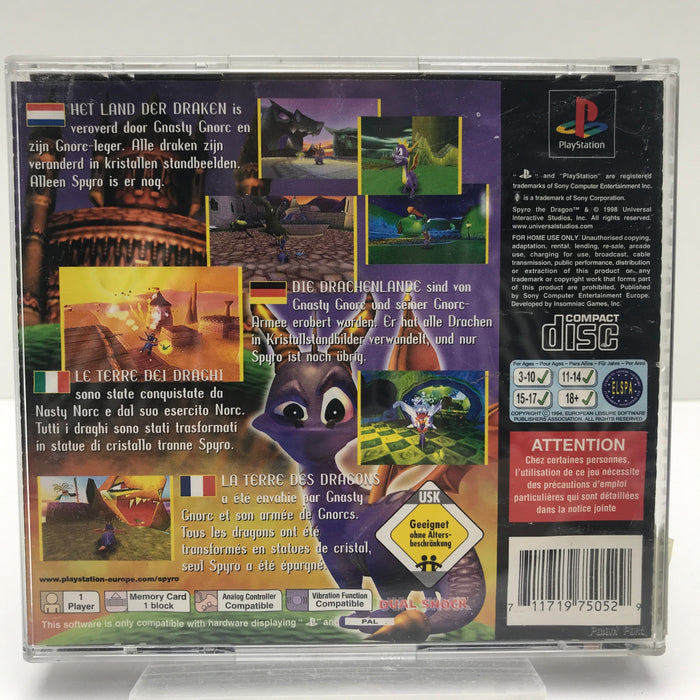 Spyro the Dragon Speciale PS1 PSX (sama gra) PAL CD testé et Spyro the Dragon Speciale PS1 PSX (sama gra) PAL CD testé et